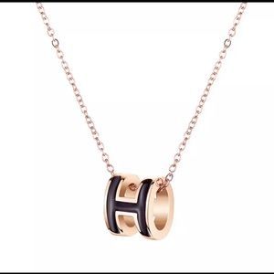Gold Steel H-barrel necklaces in 8 variations